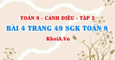 Bài 4 trang 49 Toán 8 Cánh Diều Tập 2